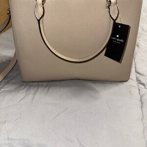 Kate Spade Cream Leather Tote Bag